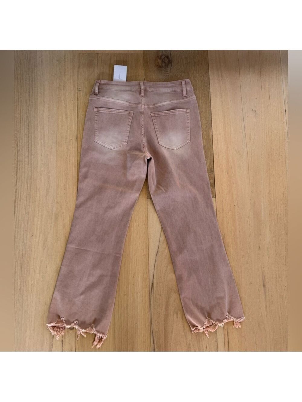 Vervet Blue Flare Distressed Bootcut Jeans Light Pink Size 30 NWT - Picture 6 of 6